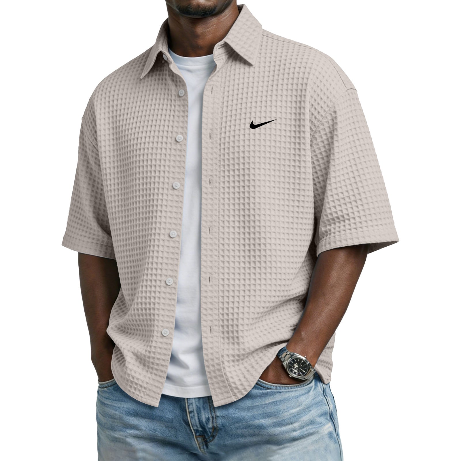 Everyday Waffle Lapel Comfort Tee