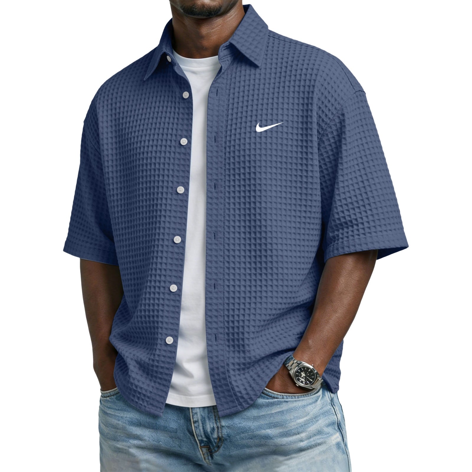 Everyday Waffle Lapel Comfort Tee