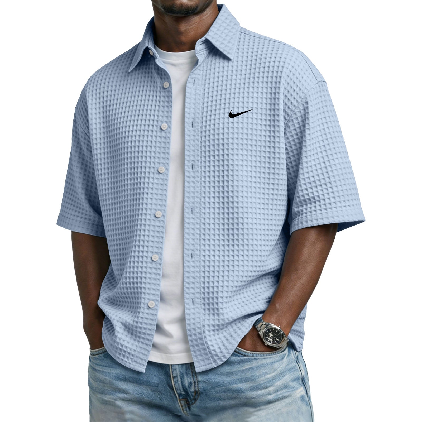 Everyday Waffle Lapel Comfort Tee
